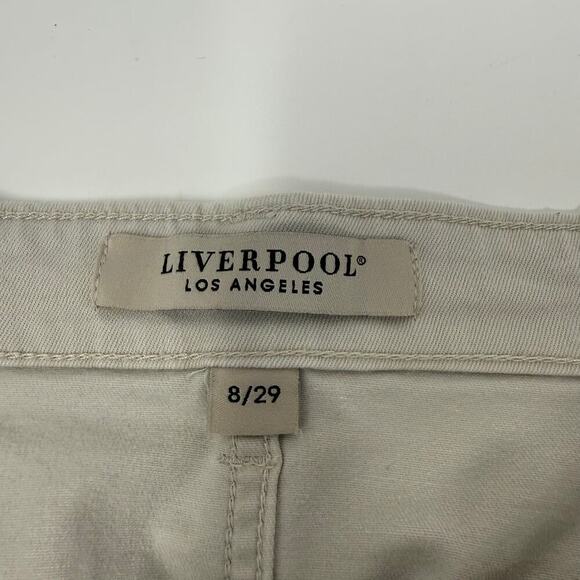 Liverpool Los Angeles Khaki Mini Skirt Women’s 8 / 29 Utility Chino Stretch EUC - Picture 3 of 5